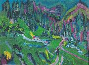 Ernst Ludwig Kirchner Landschaft Sertigtal USA oil painting artist